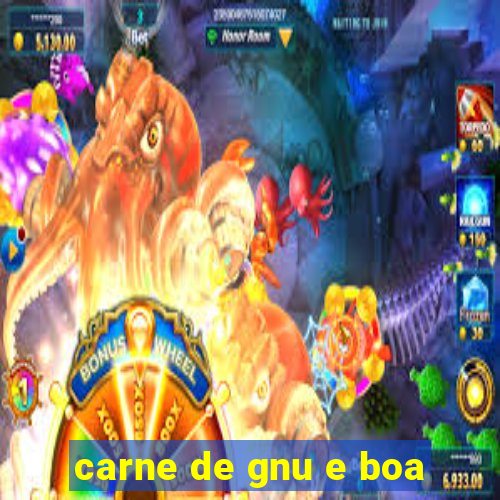 carne de gnu e boa